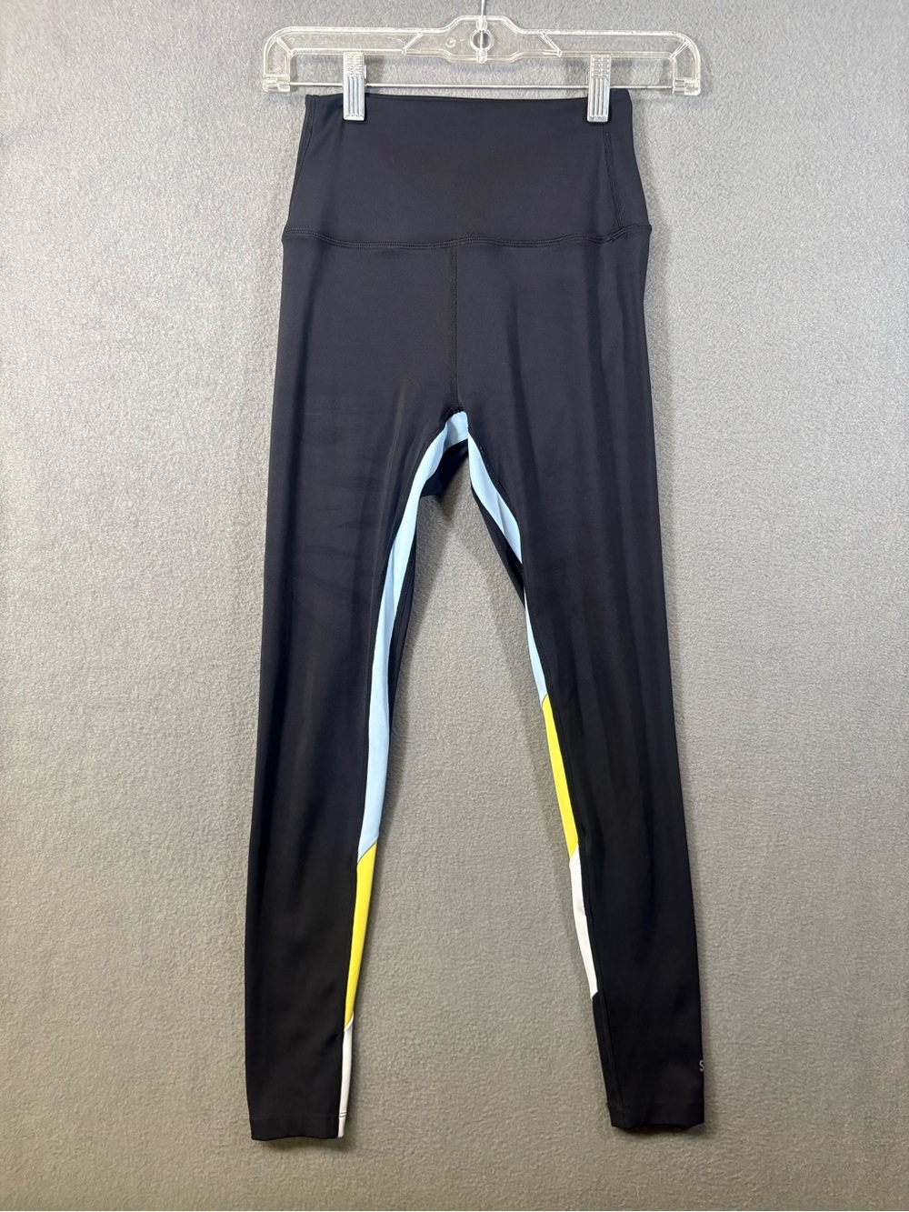 Splits59 Women’s Iselin leggings High Waisted Sz. S Black/Yellow